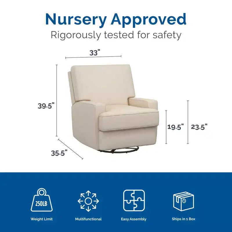 Fauteuil inclinable, planeur, berçant et pivotant 4-en-1 Baby Relax Rylan
