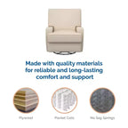 Fauteuil inclinable, planeur, berçant et pivotant 4-en-1 Baby Relax Rylan