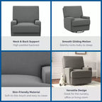 Fauteuil inclinable, planeur, berçant et pivotant 4-en-1 Baby Relax Rylan