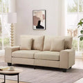 EROMMY 70.9 Linen Loveseat Sofa,Upholstered Loveseat Couch With 2 Extra Soft Cushions & Convenient Side Storage,Comfortable And Stylish Two-Seater