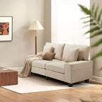 Canapé deux places en lin EROMMY 70,9 po, canapé rembourré avec 2 coussins extra doux et rangement latéral pratique, confortable et élégant