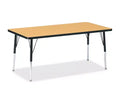 Jonti-Craft Berries Adult Height Color Top Rectangle Table 30 x 60 in Black