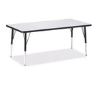 Jonti-Craft Berries Elementary Height Color Edge Rectangle Table 30 x 60 in Black