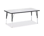 Table rectangulaire Jonti-Craft Berries, hauteur enfant, bord coloré, 30 x 60 po, noir