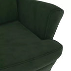 Fauteuil VidaXL Velours Vert Foncé - Fauteuil d'appoint Standard en Contreplaqué