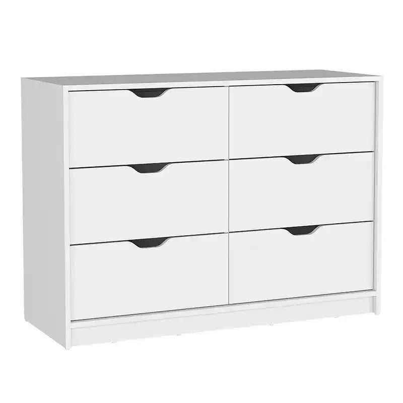Commode de chambre moderne Okak à 4 tiroirs avec plateau supérieur et tiroirs spacieux, meuble de rangement pour chambre à coucher, entrée, commode en bois