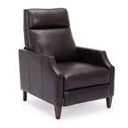 Fauteuil inclinable Okak, fauteuil d'appoint, canapé inclinable en similicuir avec pieds en bois massif pour salon ou chambre à coucher.