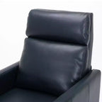 Fauteuil inclinable Okak, fauteuil d'appoint, canapé inclinable en similicuir avec pieds en bois massif pour salon ou chambre à coucher.