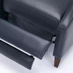 Fauteuil inclinable Okak, fauteuil d'appoint, canapé inclinable en similicuir avec pieds en bois massif pour salon ou chambre à coucher.