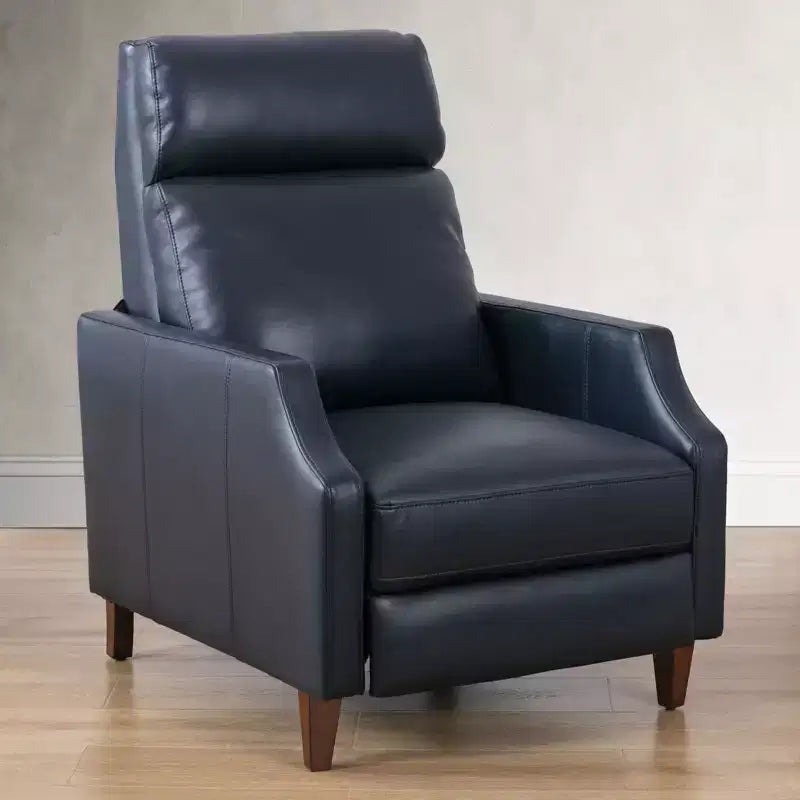 Fauteuil inclinable Okak, fauteuil d'appoint, canapé inclinable en similicuir avec pieds en bois massif pour salon ou chambre à coucher.