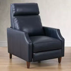 Fauteuil inclinable Okak, fauteuil d'appoint, canapé inclinable en similicuir avec pieds en bois massif pour salon ou chambre à coucher.