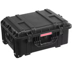 VEVOR Weatherproof Hard Case, Heavy Duty Protective Dry Box Case with Pre-Cut Foam, Wheels & Retractable Pull Handles for Travel, Hunt, Black