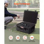 Valise rigide étanche VEVOR, mallette de protection robuste avec mousse prédécoupée, roues et poignées rétractables pour les voyages et la chasse, noire