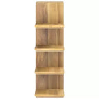 vidaXL Bibliothèque en bois massif - Étagère en teck avec rangement abondant - Finition lisse poncée - Utilisation multi-pièces - Décoration intérieure