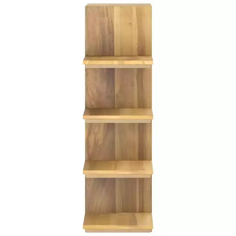 vidaXL Bibliothèque en bois massif - Étagère en teck avec rangement abondant - Finition lisse poncée - Utilisation multi-pièces - Décoration intérieure