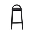 Tabouret en cuir végétalien Calvin noir Meridian Furniture