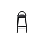 Tabouret en cuir végétalien Calvin noir Meridian Furniture
