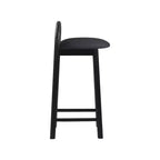 Tabouret en cuir végétalien Calvin noir Meridian Furniture