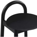 Tabouret en cuir végétalien Calvin noir Meridian Furniture