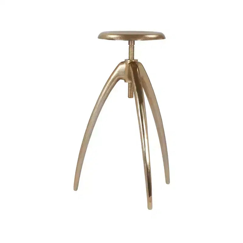 Meridian Furniture, Tabouret de comptoir/bar Clara en aluminium doré