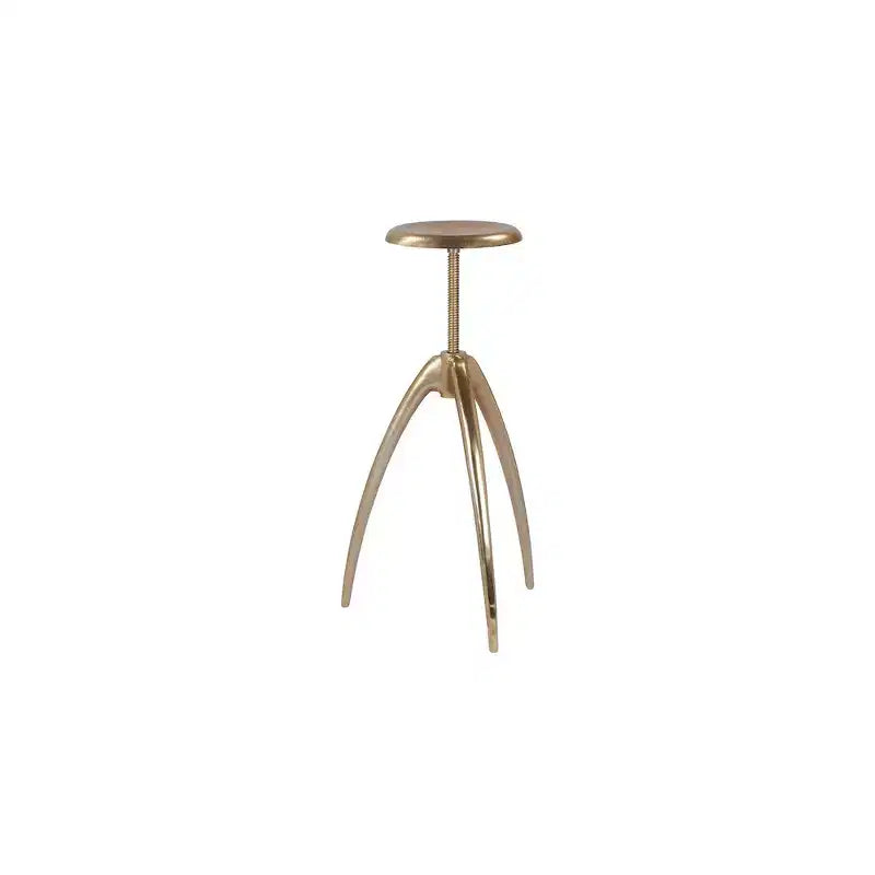 Meridian Furniture, Tabouret de comptoir/bar Clara en aluminium doré
