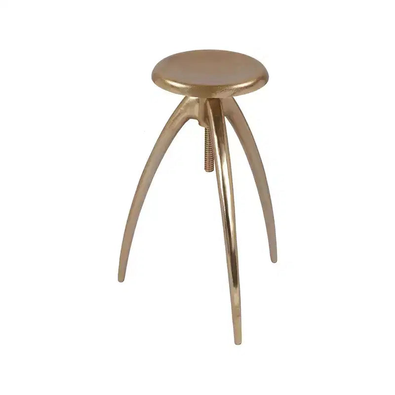 Meridian Furniture, Tabouret de comptoir/bar Clara en aluminium doré