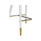 Meridian Furniture, Tabouret Destiny en cuir vegan blanc