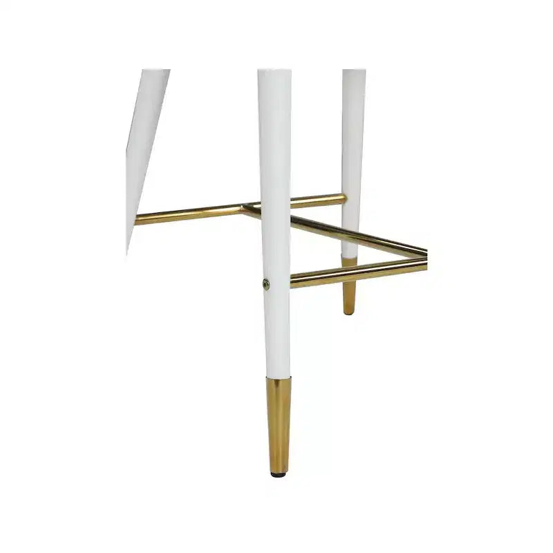Meridian Furniture, Tabouret Destiny en cuir vegan blanc