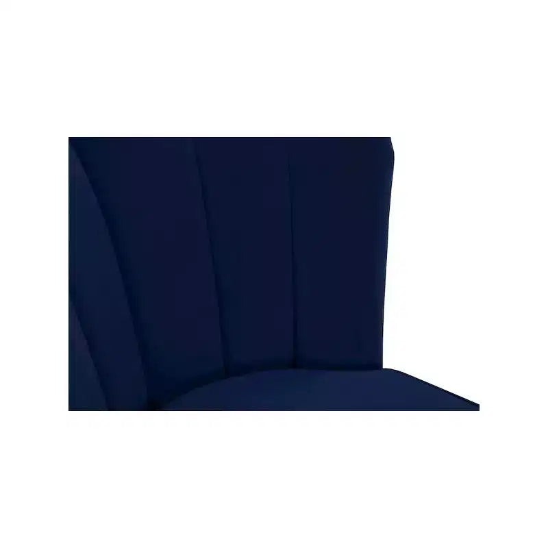 Meridian Furniture, Tabouret Lily en velours bleu marine, lot de 2