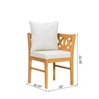 Ensemble de salle à manger 6 pièces pour 6 personnes, ensemble de salle à manger de style ferme, ensemble de table de coin repas peu encombrant pour cuisine et salle à manger, naturel + blanc - ModernLuxe
