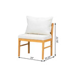 Ensemble de salle à manger 6 pièces pour 6 personnes, ensemble de salle à manger de style ferme, ensemble de table de coin repas peu encombrant pour cuisine et salle à manger, naturel + blanc - ModernLuxe