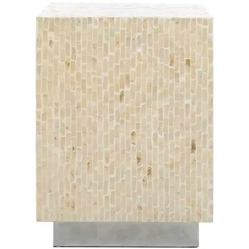 Scarlett Square Accent Table - ACC1809A - Natural/Silver - Safavieh
