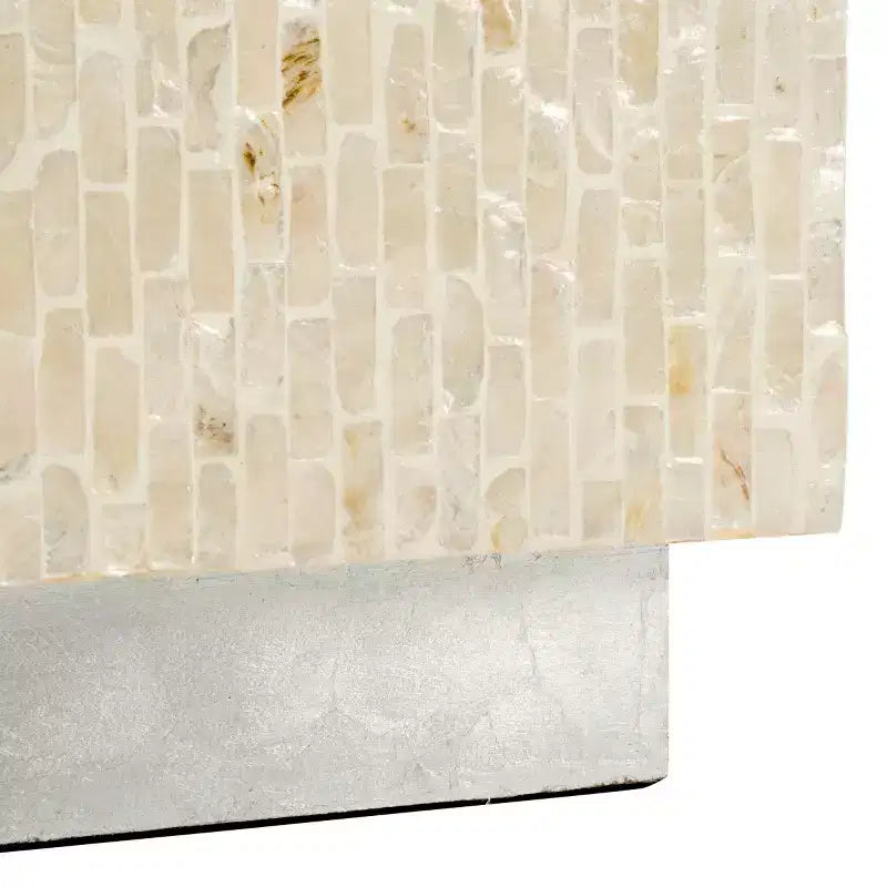 Table d'appoint carrée Scarlett - ACC1809A - Naturel/Argent - Safavieh