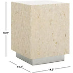 Table d'appoint carrée Scarlett - ACC1809A - Naturel/Argent - Safavieh