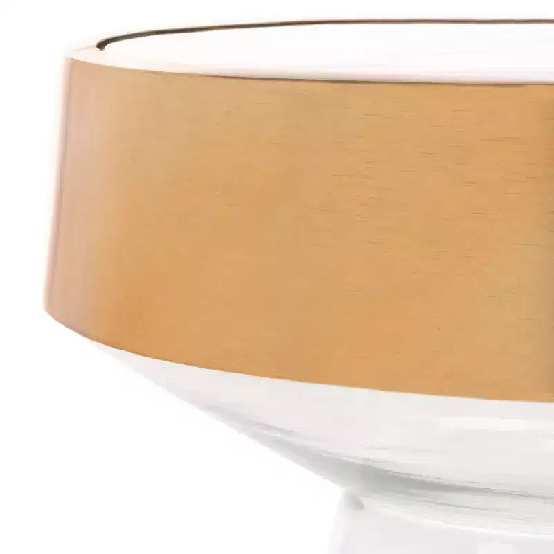 Table d'appoint ronde Szabo - FOX5533A - Or/Transparent - Safavieh Couture