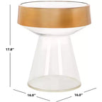 Table d'appoint ronde Szabo - FOX5533A - Or/Transparent - Safavieh Couture