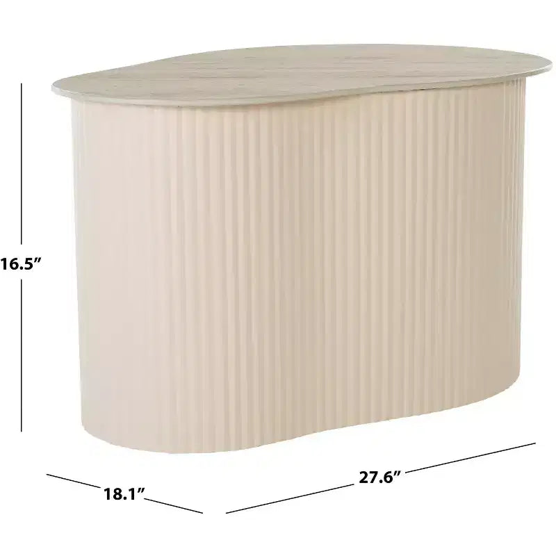 Table d'appoint en céramique MTP Large - ACC2909A - Céramique beige/beige - Safavieh