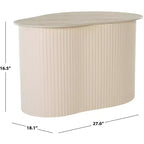 Table d'appoint en céramique MTP Large - ACC2909A - Céramique beige/beige - Safavieh
