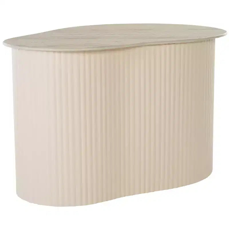 Table d'appoint en céramique MTP Large - ACC2909A - Céramique beige/beige - Safavieh