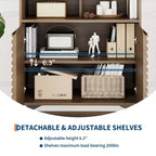 Meuble de rangement cannelé, buffet avec rangement,