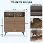 Meuble de rangement cannelé, buffet avec rangement,