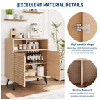 Meuble de rangement cannelé, buffet avec rangement,