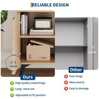 Meuble de rangement cannelé, buffet avec rangement,