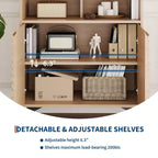 Meuble de rangement cannelé, buffet avec rangement,