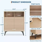 Meuble de rangement cannelé, buffet avec rangement,
