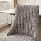 Okak Chenille - Lot de 2 chaises de salle à manger, chaises de cuisine modernes avec revêtement en tissu confortable, chaises d'appoint avec pieds en acier inoxydable plaqué