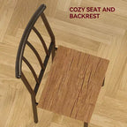 Ensemble Table à Manger 3 Pièces GustoWave, avec Casier à Vin, pour Petits Espaces, Appartement