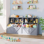 Étagère et rangement de jouets GustoWave pour enfants, Organisateur de rangement de jouets pour enfants, Meuble de rangement de jouets pour tout-petits pour salle de jeux, chambre, crèche