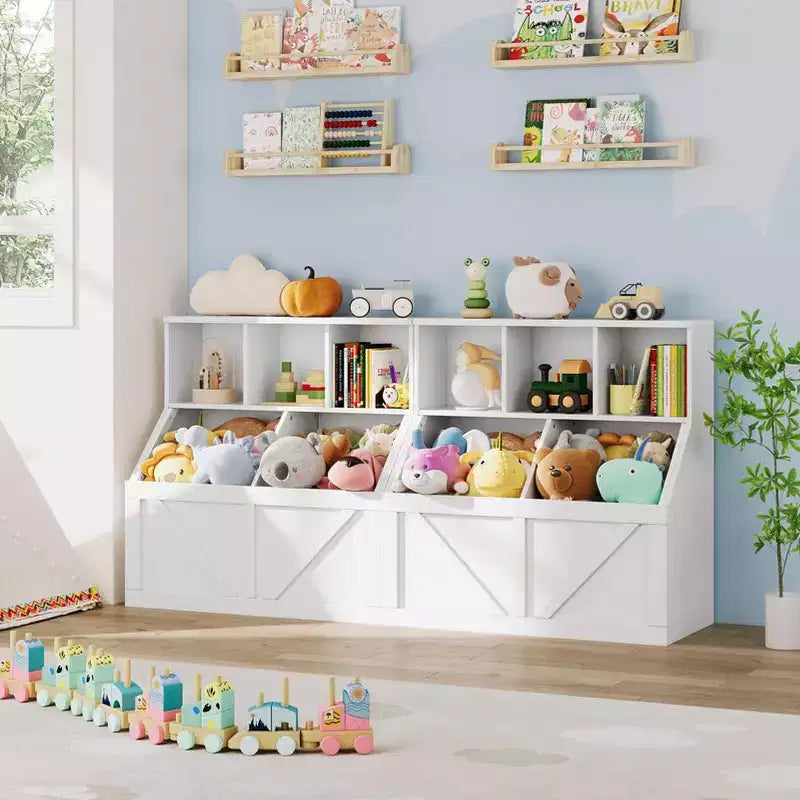 Étagère et rangement de jouets GustoWave pour enfants, Organisateur de rangement de jouets pour enfants, Meuble de rangement de jouets pour tout-petits pour salle de jeux, chambre, crèche