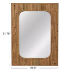 Miroir Mural Encadré en Rotin Naturel Storied Home